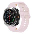 For Samsung Galaxy Watch8 Classic 46mm / Watch8 44mm / 40mm xDfind Wavy Grain Stitched Silicone Watch Band, Size:S(Pink) - 1