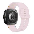 For Samsung Galaxy Watch8 Classic 46mm / Watch8 44mm / 40mm xDfind Wavy Grain Stitched Silicone Watch Band, Size:S(Pink) - 2
