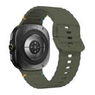 For Samsung Galaxy Watch8 Classic 46mm / Watch8 44mm / 40mm xDfind Wavy Grain Stitched Silicone Watch Band, Size:L(Army Green) - 2