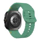 For Samsung Galaxy Watch8 Classic 43mm / Watch8 44mm / 40mm xDfind Wavy Grain Stitched Silicone Watch Band, Size:L(Pine Needle Green) - 2