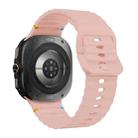 For Samsung Galaxy Watch8 Classic 46mm / Watch8 44mm / 40mm xDfind Wavy Grain Stitched Silicone Watch Band, Size:L(Pink) - 2