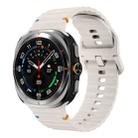 For Samsung Galaxy Watch8 Classic 46mm / Watch8 44mm / 40mm xDfind Wavy Grain Stitched Silicone Watch Band, Size:L(Starlight) - 1