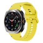 For Samsung Galaxy Watch8 Classic 43mm / Watch8 44mm / 40mm xDfind Wavy Grain Stitched Silicone Watch Band, Size:22mm(Yellow) - 1