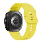 For Samsung Galaxy Watch8 Classic 43mm / Watch8 44mm / 40mm xDfind Wavy Grain Stitched Silicone Watch Band, Size:22mm(Yellow) - 2