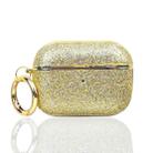 For AirPods Pro 2 Electroplating Glitter Powder Wireless Earphone Protective Case(Gold) - 1