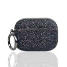 For AirPods Pro 2 Electroplating Glitter Powder Wireless Earphone Protective Case(Black) - 1