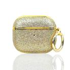 For AirPods 3 Electroplating Glitter Powder Wireless Earphone Protective Case(Gold) - 1