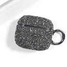 For AirPods 4 Electroplating Glitter Diamond Wireless Earphone Protective Case(Black) - 1