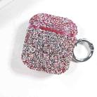 For AirPods 2 / 1 Electroplating Glitter Diamond Wireless Earphone Protective Case(Pink) - 1