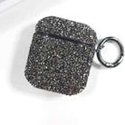 For AirPods 2 / 1 Electroplating Glitter Diamond Wireless Earphone Protective Case(Black) - 1