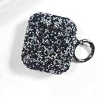 For AirPods 2 / 1 Electroplating Glitter Diamond Wireless Earphone Protective Case(Dark Blue) - 1