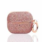 For Samsung Galaxy Buds 3 / 3 Pro Electroplating Glitter Powder Wireless Earphone Protective Case(Rose Gold) - 1