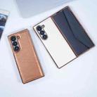 For Samsung Galaxy Z Fold6 5G Bamboo Fiber Texture + Flannel Phone Case with Tempered Film(White) - 2
