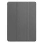 For OnePlus Pad 2 Pro / Pad 3 Custer Texture 3-Fold Holder Leather Smart Tablet Case(Gray) - 2
