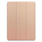 For OnePlus Pad 2 Pro / Pad 3 Custer Texture 3-Fold Holder Leather Smart Tablet Case(Rose Gold) - 2