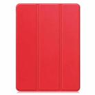 For OnePlus Pad 2 Pro / Pad 3 Custer Texture 3-Fold Holder Leather Smart Tablet Case(Red) - 2