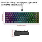 HXSJ V200 Russian Version Wired RGB Backlit Mechanical Keyboard 68 Key Caps, Cable Length: 1.7m(Black) - 3