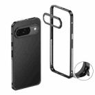 For Google Pixel 9 / 9 Pro Metal Frame Heat Dissipation Phone Case with Camera Guard Ring(Black) - 1