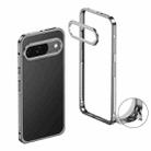 For Google Pixel 9 / 9 Pro Metal Frame Heat Dissipation Phone Case with Camera Guard Ring(Gray) - 1