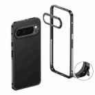 For Google Pixel 9 Pro XL Metal Frame Heat Dissipation Phone Case with Camera Guard Ring(Black) - 1