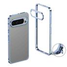 For Google Pixel 9 Pro XL Metal Frame Heat Dissipation Phone Case with Camera Guard Ring(Blue) - 1