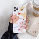 For iPhone 11 Cartoon Animal Pattern Protective Case(White) - 1