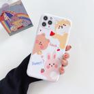 For iPhone 11 Cartoon Animal Pattern Protective Case(White) - 2