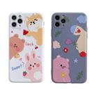 For iPhone 11 Cartoon Animal Pattern Protective Case(White) - 3