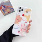 For iPhone 11 Pro Cartoon Animal Pattern Protective Case(White) - 1
