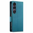For Sony Xperia 1 VII Side Buckle Magnetic Frosted Leather Phone Case(Blue) - 3