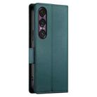 For Sony Xperia 1 VII Side Buckle Magnetic Frosted Leather Phone Case(Dark Green) - 3
