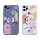 For iPhone 11 Cartoon Animal Pattern Protective Case with Holder(Gray) - 2