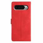 For Honor 400 Lite Global Triangles Embossed Leather Phone Case(Red) - 3
