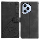 For Honor 400 Pro Global 160.8mm Triangles Embossed Leather Phone Case(Black) - 1
