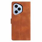 For Honor 400 Pro Global 160.8mm Triangles Embossed Leather Phone Case(Brown) - 3