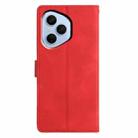 For Honor 400 Pro Global 160.8mm Triangles Embossed Leather Phone Case(Red) - 3