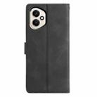 For Honor 400 Global 156.5mm Triangles Embossed Leather Phone Case(Black) - 3