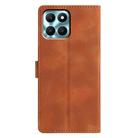 For Honor X6c 4G Triangles Embossed Leather Phone Case(Brown) - 3