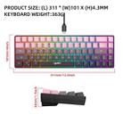 HXSJ V200 Gradient Color 68-key RGB Backlight Wired Membrane Keyboard(Pink) - 2