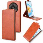 For Fossibot S3 Pro Magnetic Vertical Flip Leather Phone Case with Buckle(Brown) - 1