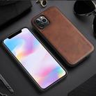For iPhone 12 / 12 Pro X-level Earl III Series Leather Texture Ultra-thin All-inclusive Soft Case(Brown) - 1
