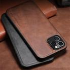 For iPhone 12 / 12 Pro X-level Earl III Series Leather Texture Ultra-thin All-inclusive Soft Case(Brown) - 2