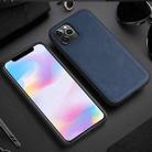 For iPhone 12 Pro Max X-level Earl III Series Leather Texture Ultra-thin All-inclusive Soft Case(Blue) - 1