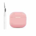 For AirPods 4 Silicone Buckleless Earphone Protective Case with Cleaning Pen(Pink) - 1