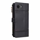 For iPhone 16e Crossbody Strap RFID Blocking Zipper Wallet Leather Phone Case(Black) - 3