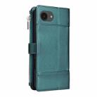 For iPhone 16e Crossbody Strap RFID Blocking Zipper Wallet Leather Phone Case(Green) - 3
