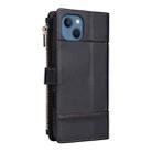 For iPhone 14 / 13 Crossbody Strap RFID Blocking Zipper Wallet Leather Phone Case(Black) - 3