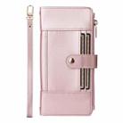 For iPhone 11 Pro Crossbody Strap RFID Blocking Zipper Wallet Leather Phone Case(Rose Gold) - 2