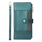 For iPhone 11 Pro Crossbody Strap RFID Blocking Zipper Wallet Leather Phone Case(Green) - 2