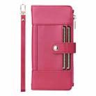 For iPhone 11 Pro Crossbody Strap RFID Blocking Zipper Wallet Leather Phone Case(Red) - 2